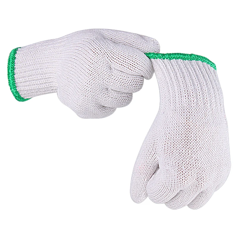 
CK-Tech Cotton thread white gloves cotton yarn gloves wholesale wear-resistant durable labor protection gloves 