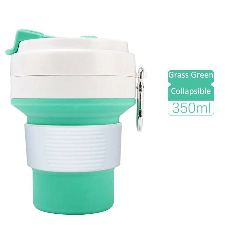 
Silicon Folding Water Drinking Cup Eco Friendly Travel Silicone Collapsible Coffee Cup Foldable 