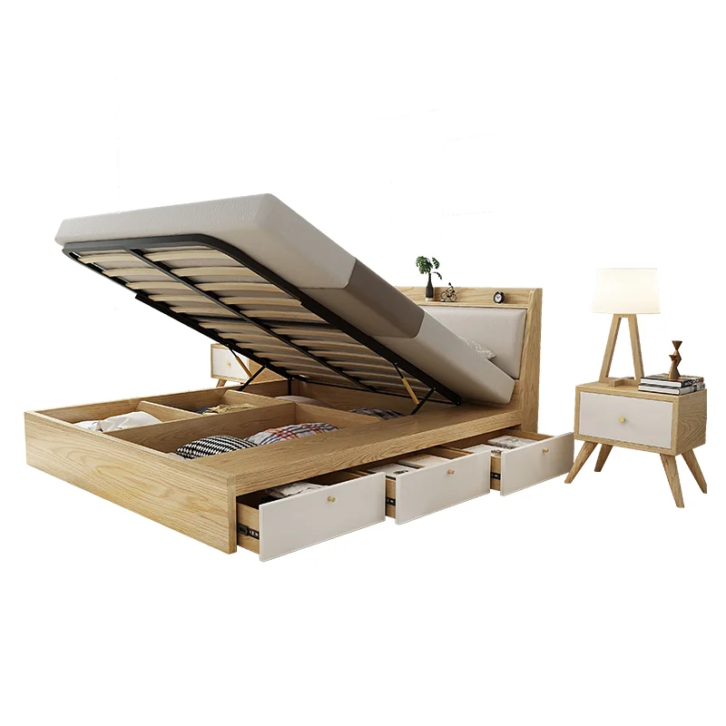 Двуспальная кровать, деревянная мебель, кровати