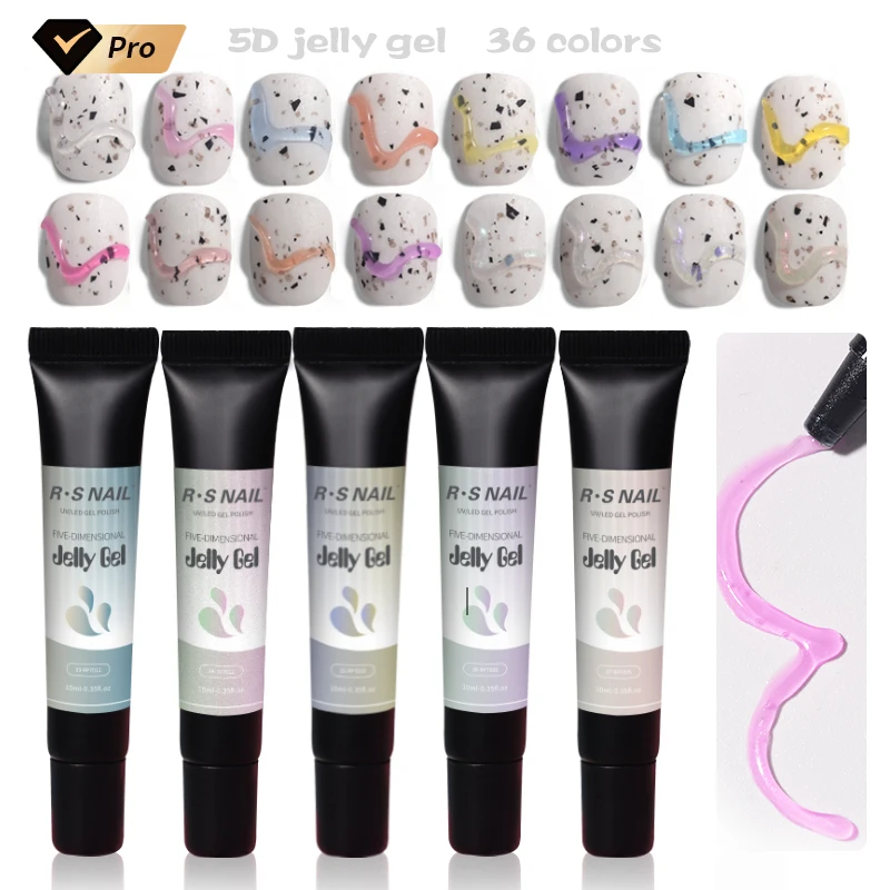 Private Label 36 Colors 5D Jelly Gel Custom Logo Uv Gel Nail Polish 10ml Jelly Gel Nail Art Bulk Beauty Supply
