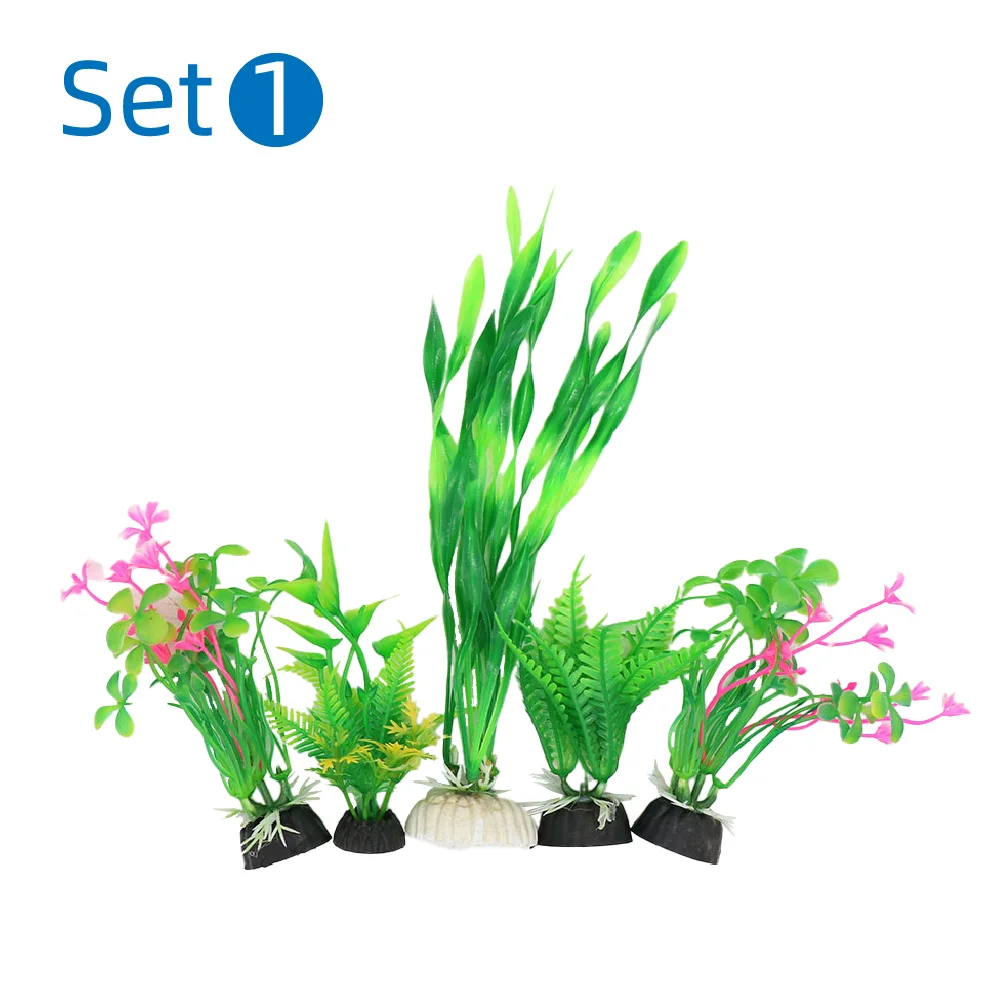 Aquarium Plastic Plants Set Grass Artificial Plastic Water Plants For Fish Tank Aquascape Wholesale Aquarium Plastic Plants