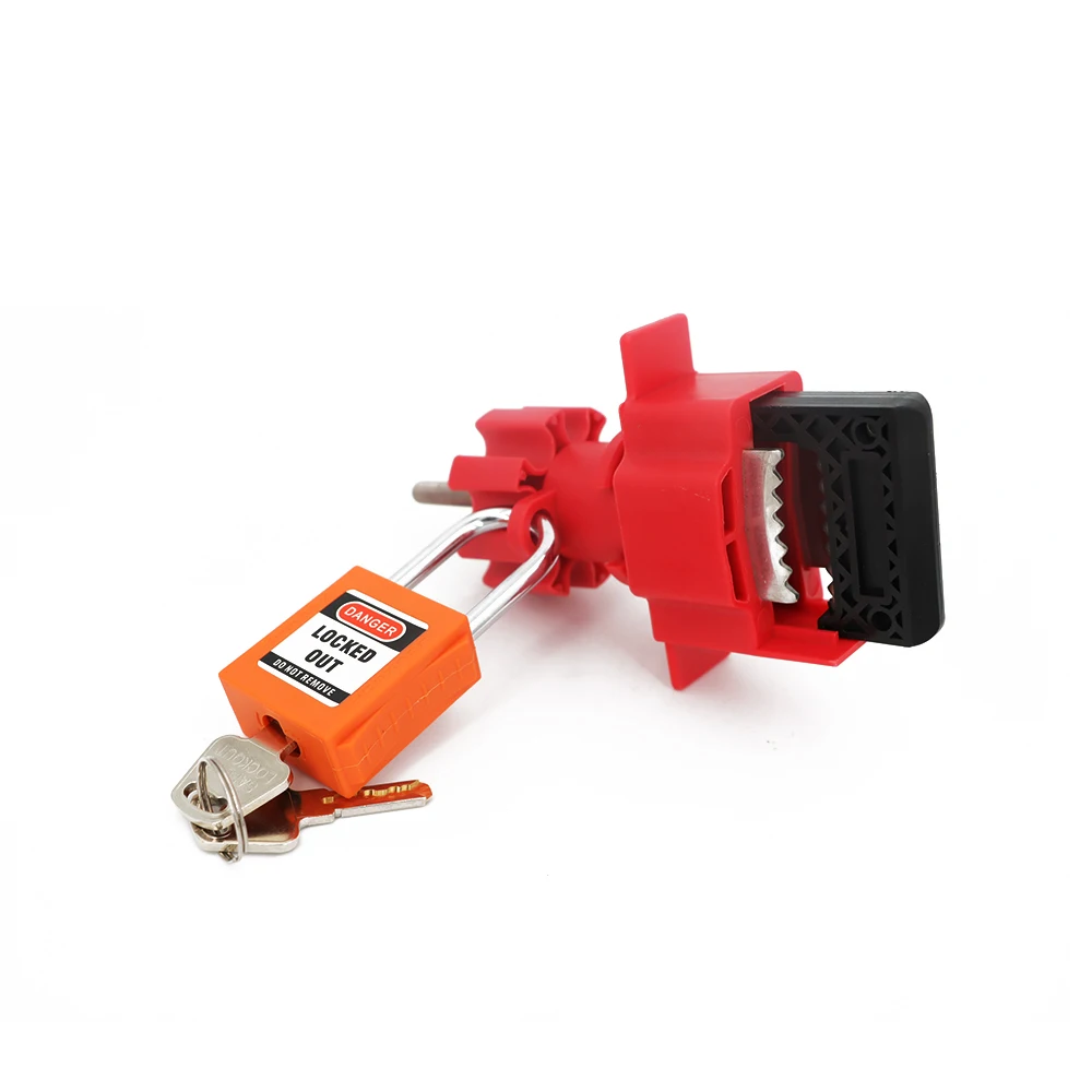 
red loto universal mechanical risk valve lockout safe lock out tagout adjustable valve locking device 