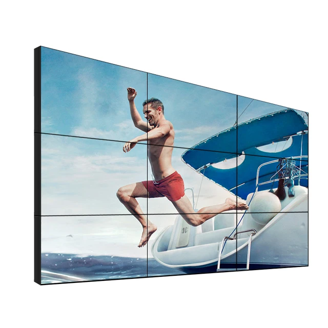 55 inch back light 700 nits wall mounted  LCD video wall with narrow bezel 1.8 mm 3.5 mm