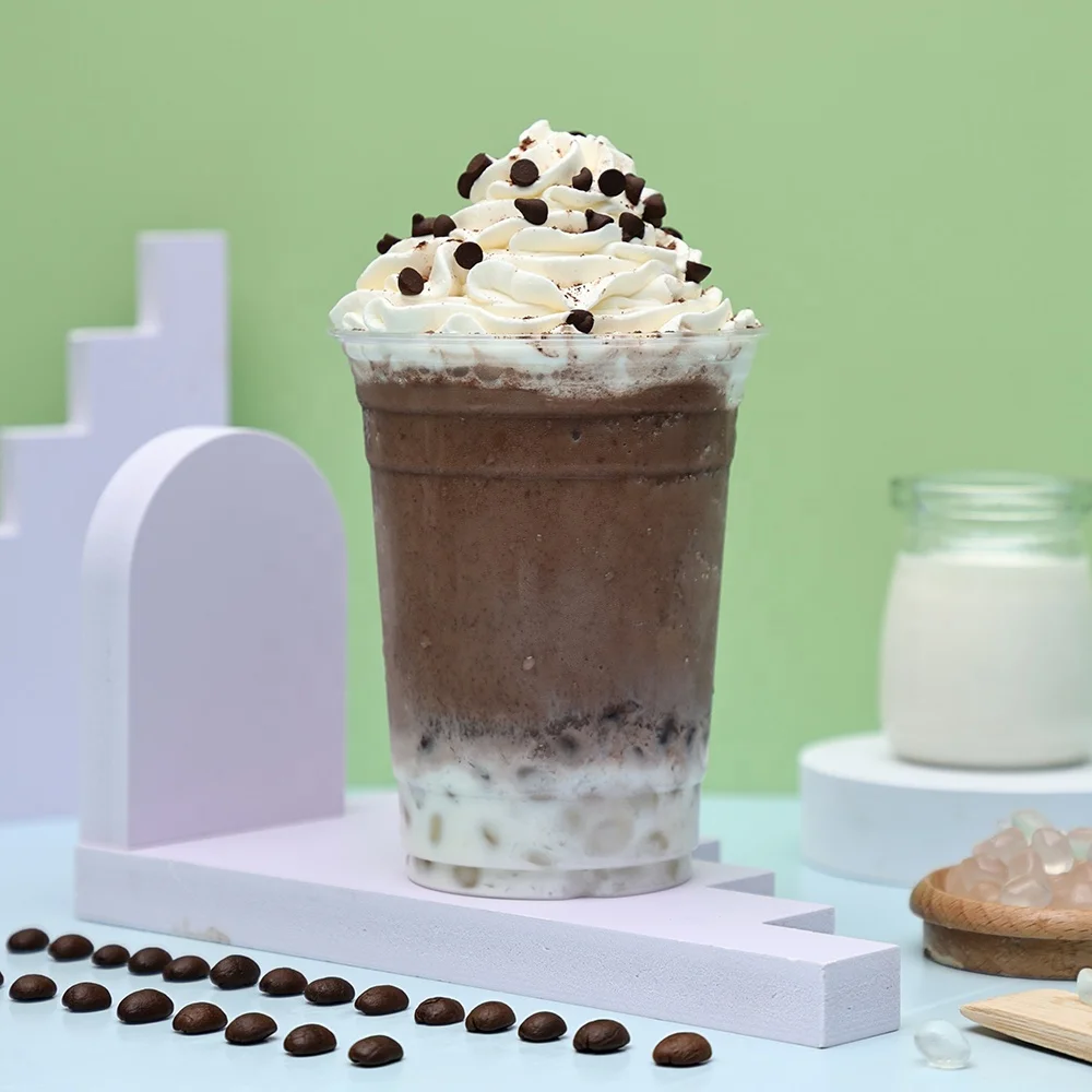 Cocoa smoothie drinks bubble tea ingredients Cocoa powder milk tea syrup green tea condensed coconut milk crystal boba