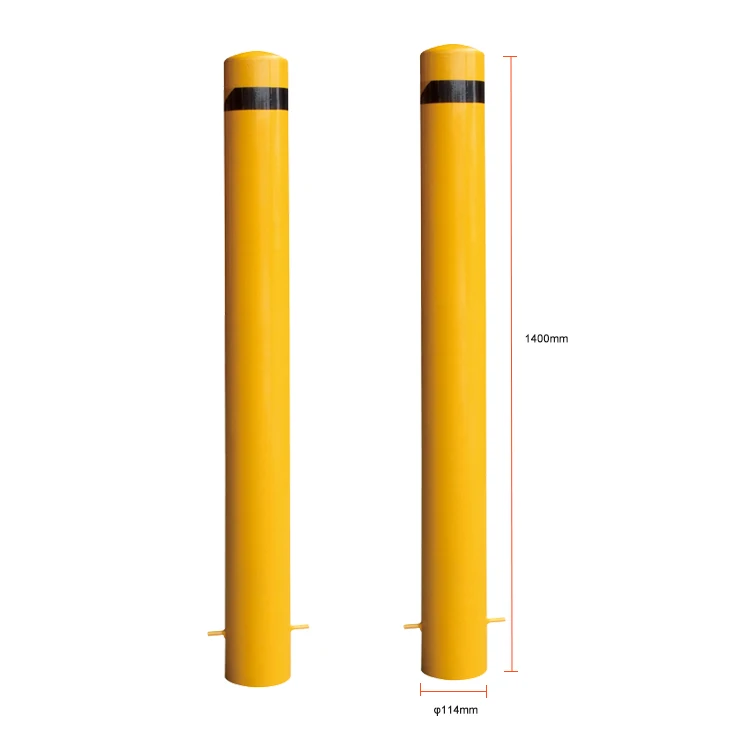 Car Position Post Parking Post Tube Safety Stainless Steel Parking Pole Bollard Barriers For Sale