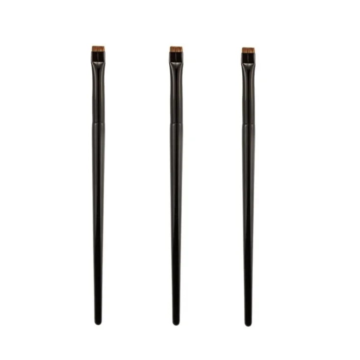 New Black Flat Brush Tip Very Thin Inglot Fine Eyeliner Brush Private Label wholesale