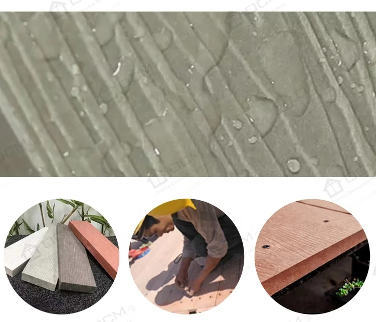 Outdoor Terrace  Flooring Board Waterproof Wood Grain Cement Decking Flooring Board