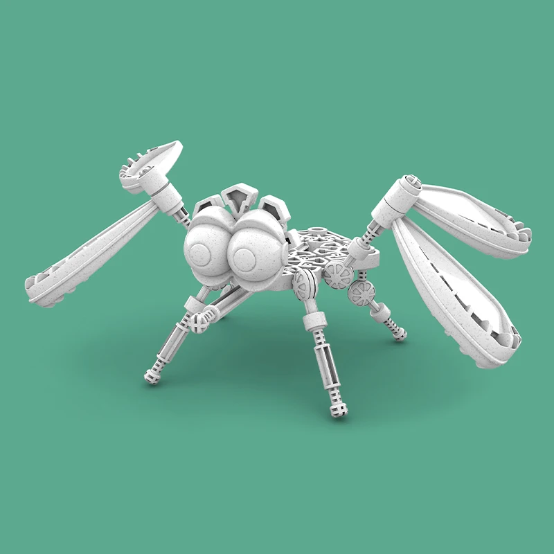 HW Toys Mouse Mosquito Crocodile Alien Creature Halloween Shape Flight Equipment Diy Bricks Building Blocks Sets Toys For Kids