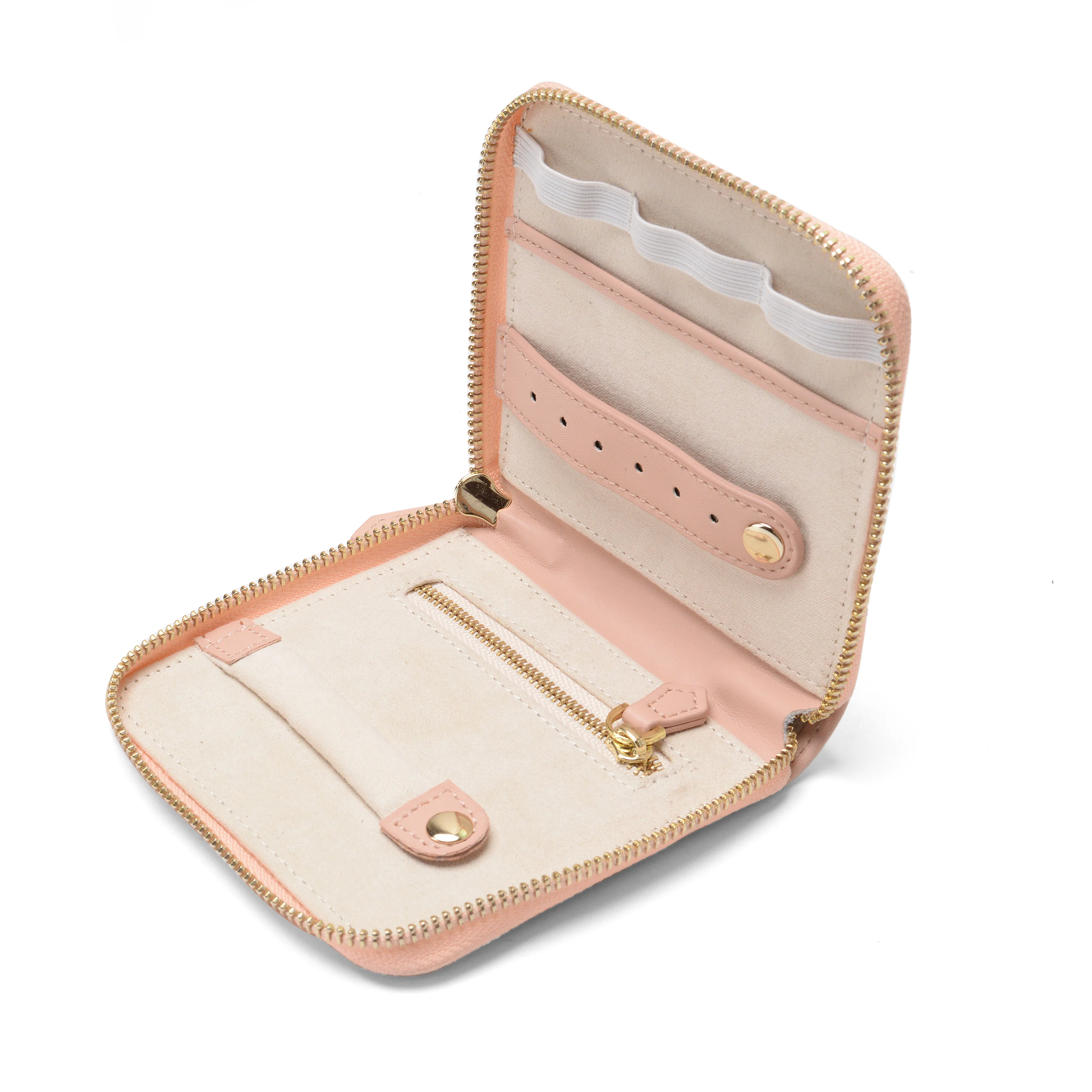 Premium Saffiano PU Leather Travel Jewelry Case With Logo Custom Square Lady jewelry storage Case