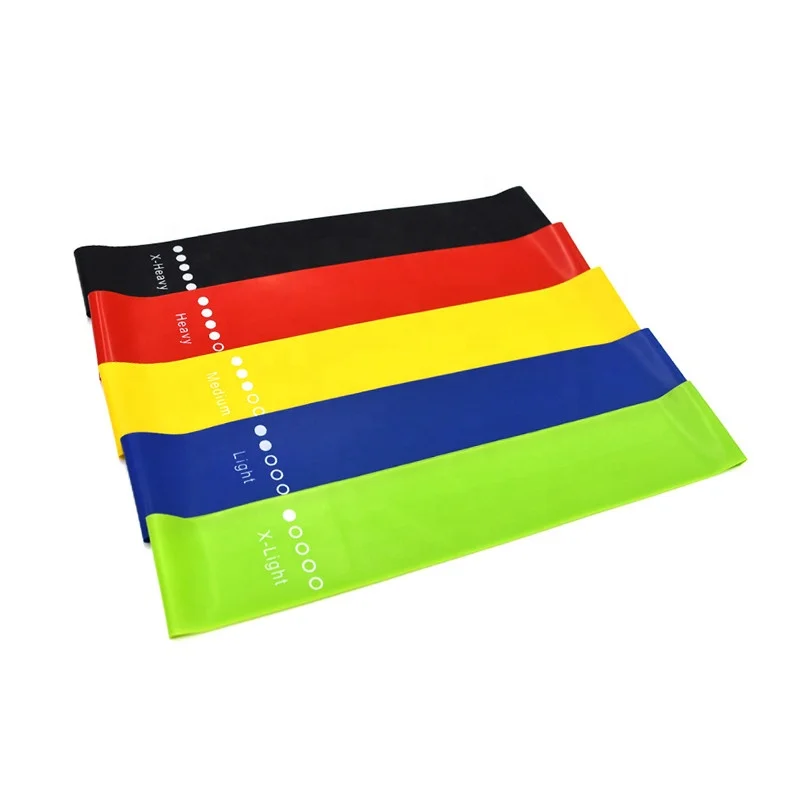 Best Quality Non-toxic yoga hot selling exercise mini coloured rubber elastic bands oem available