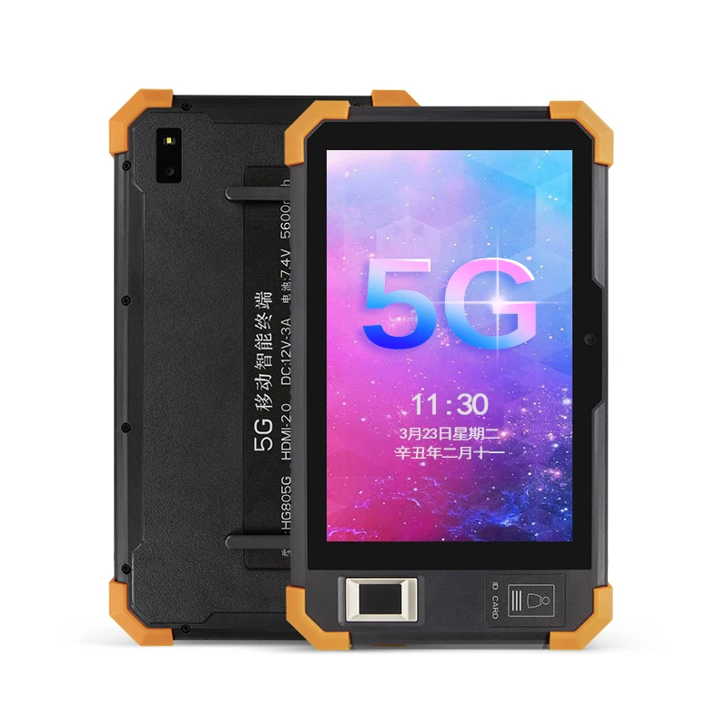 Hand holder industrial 8 inch IPS FHD touching screen 4GB RAM 64GB ROM rugged android tablet