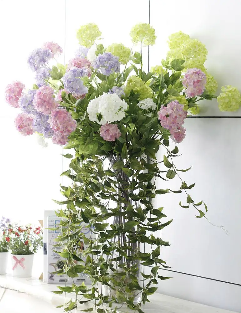 FC-3003 Spot supply four small hydrangea simulation flower wholesale snowball home decoration
