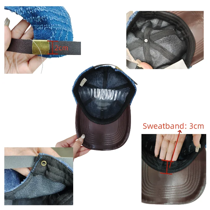 Senior custom made old cowboy baseball cap splicing sports sun hat summer sunscreen cotton dad hat