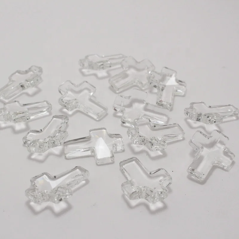 2024 wholesale Fashion Faceted hot Cross Crystal Beads glass beads crystal cross pendants necklace k9 crystal beads