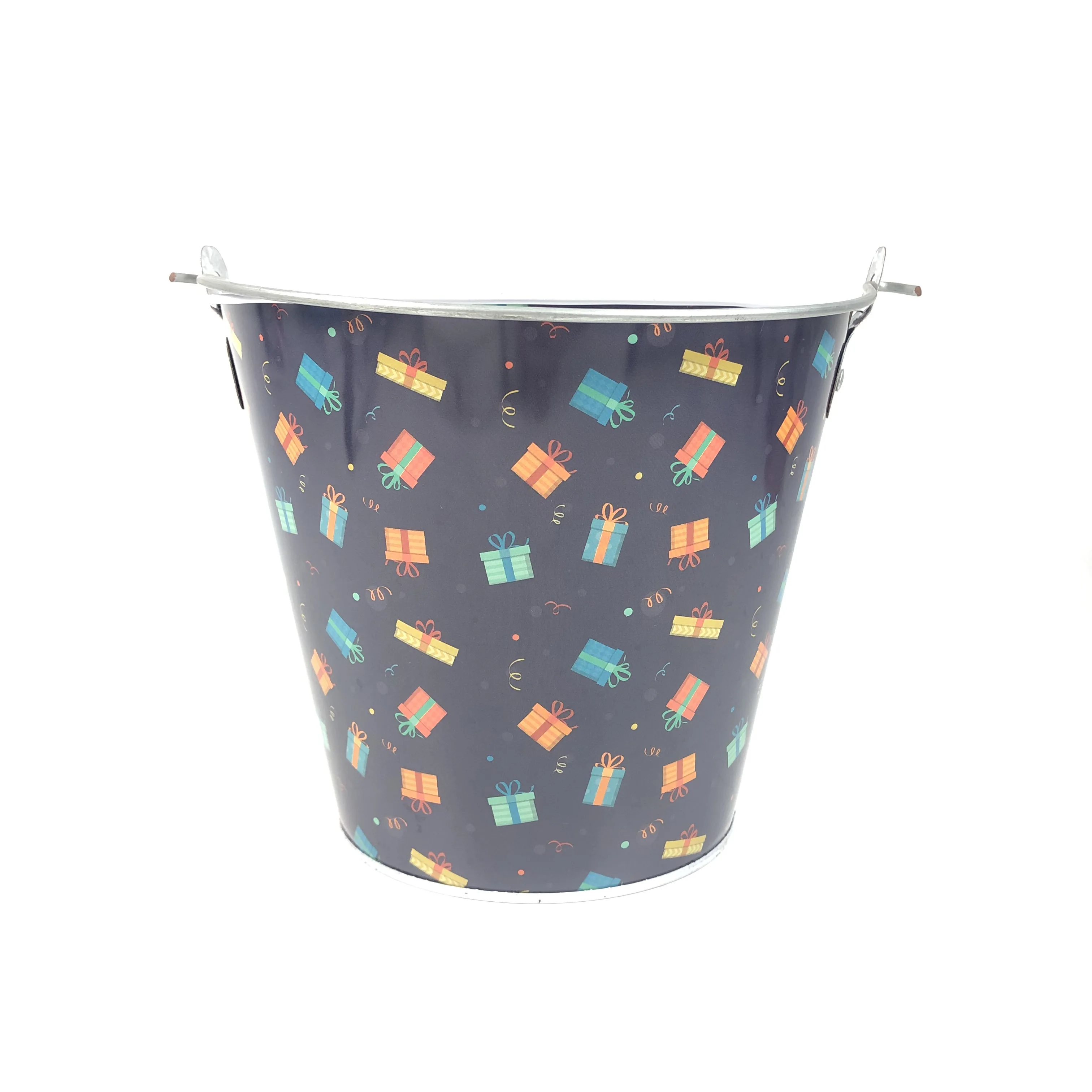 Wholesale custom paint bucket ice bucket tin box with handle tin bucket
