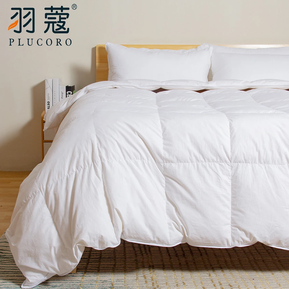 King Size Bed Comforters Cotton Fabric Imitate Down Cotton Filling Winter Bed Hotel Down Quilt