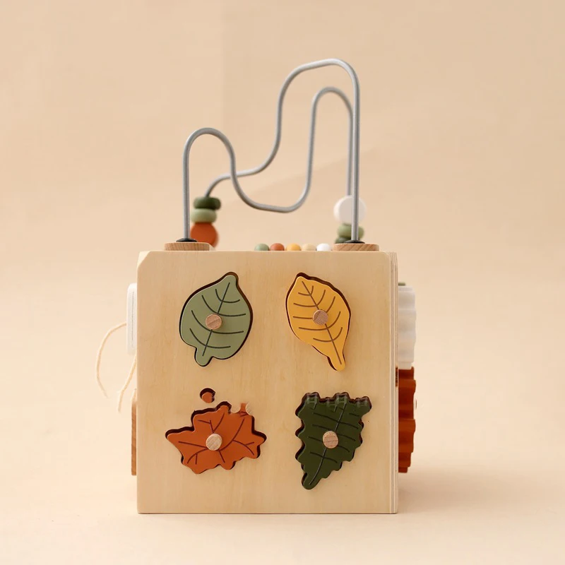 YT Cute Pattern Wooden Teething wooden block Tumble Tumbling Tower Stacking toys Colorful design