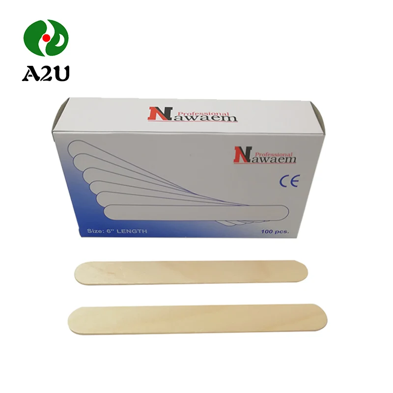 140mm High Quality Adult Non-sterilized Wooden Tongue Depressor Dental Use On Sale