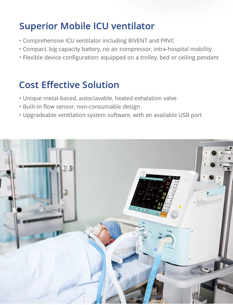 Portable Respiratory Machine with CE High-end Aeonmed VG70 ICU ventilators