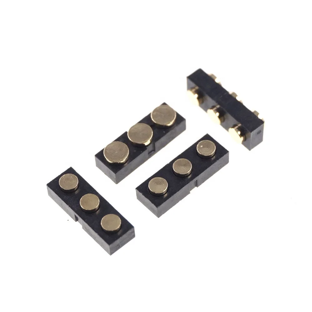 SMD цель контактной площадки разъем 2,54 мм Сетка 3 контактный разъем коллектора для пружинный контакт Пружинные контакты SMT/SMD заголовок полосы батарея мощность заряда