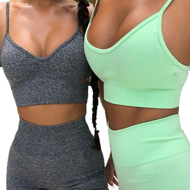 
 Женский спортивный костюм с высокой талией для спортзала, женский спортивный бюстгальтер для фитнеса, короткие длинные брюки, леггинсы для упражнений, женские спортивные костюмы, комплект одежды для йоги  