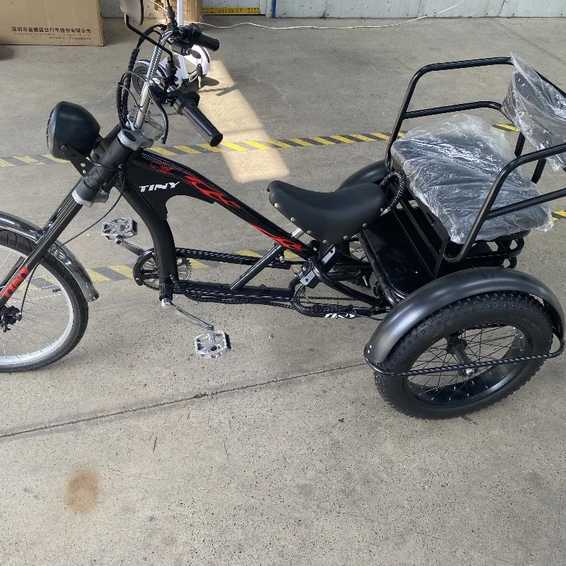 New pedal three-wheeled bicycle lithium battery aluminum alloy electric three-wheeled moped