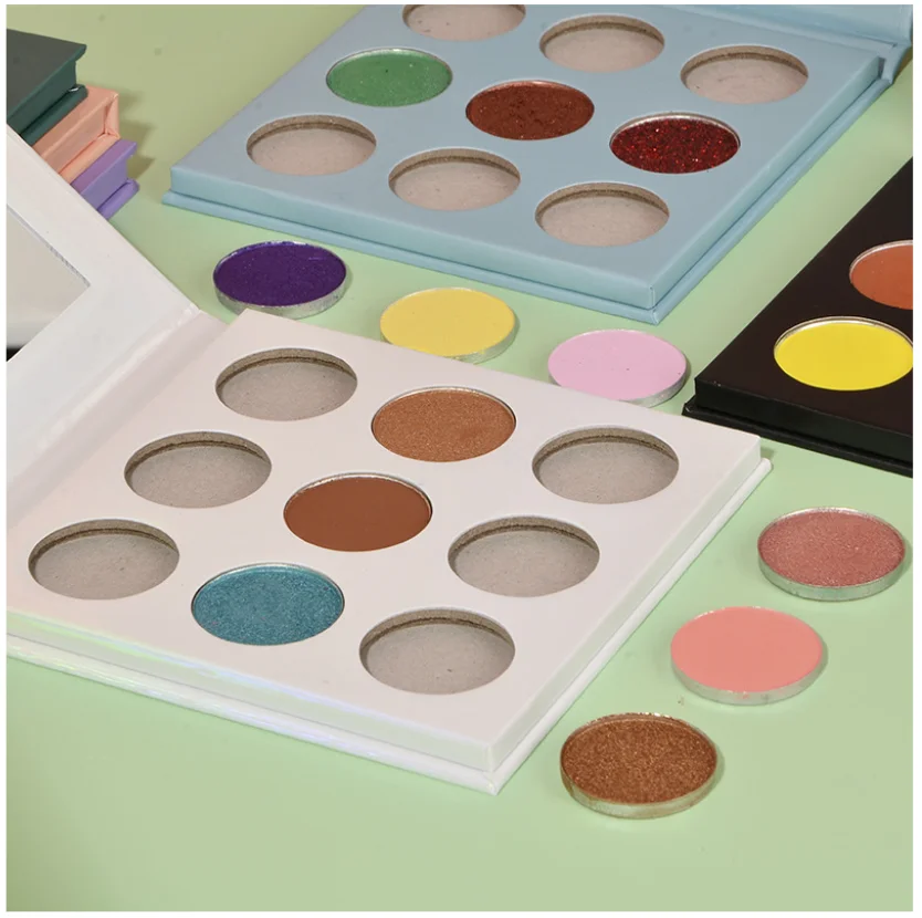 OMG design custom logo private label magnetic eyeshadow palette diy make your own eyeshadow palette