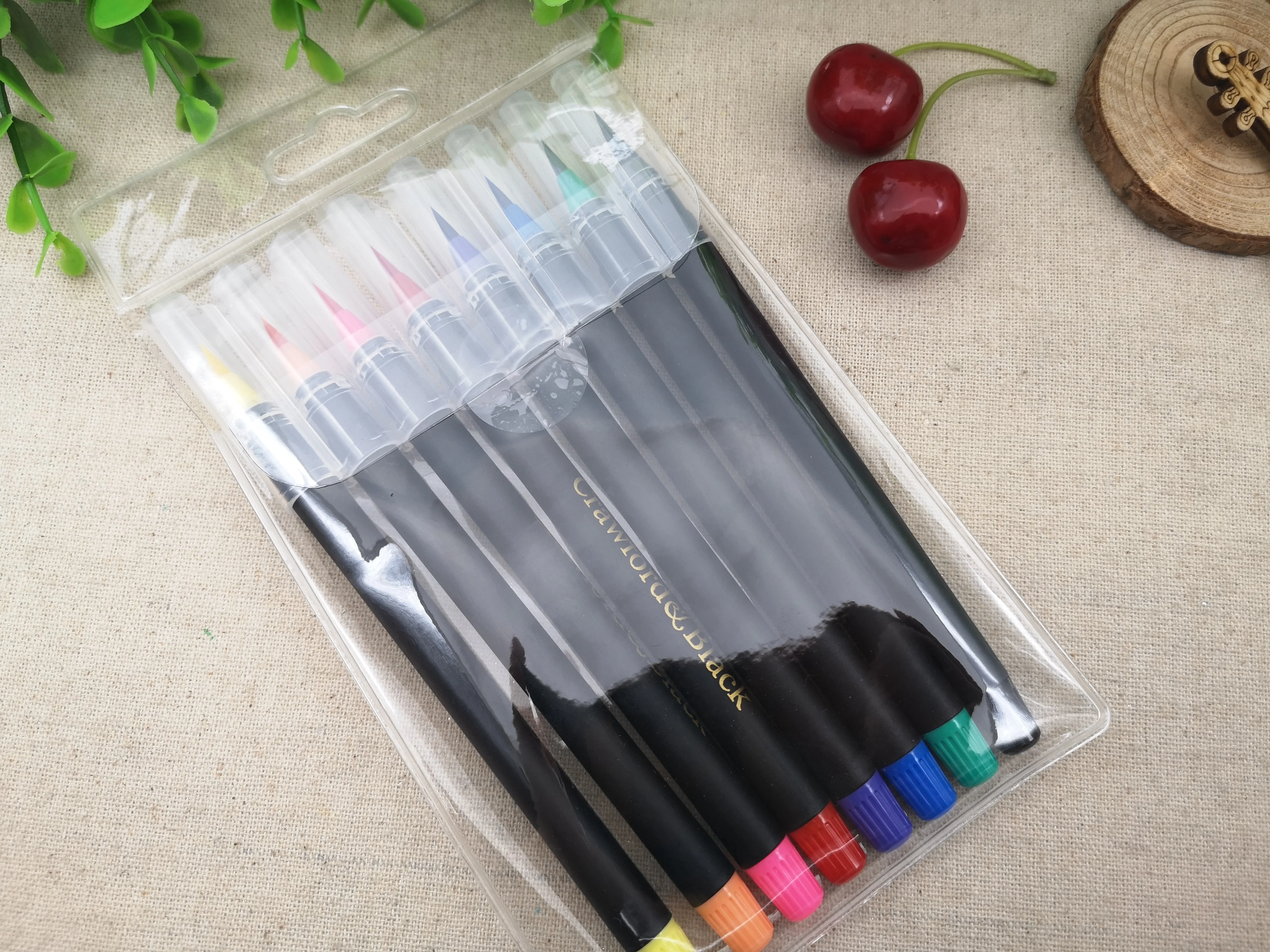 
Amazon Hot Sale Watercolor Brush Pen Colorful Paint Marker Pen for Art,8colors waterbrush pen 