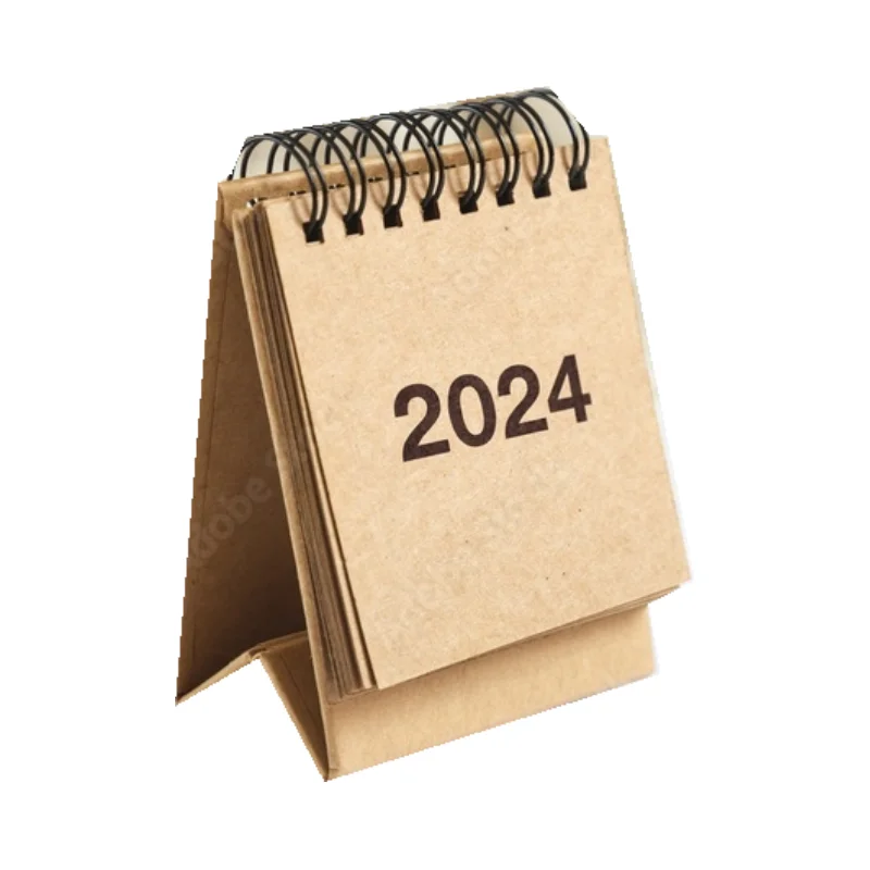 High Quality Promotional Creative Spiral Bound 365 Days Mini Custom Daily Desk Calendar 2024