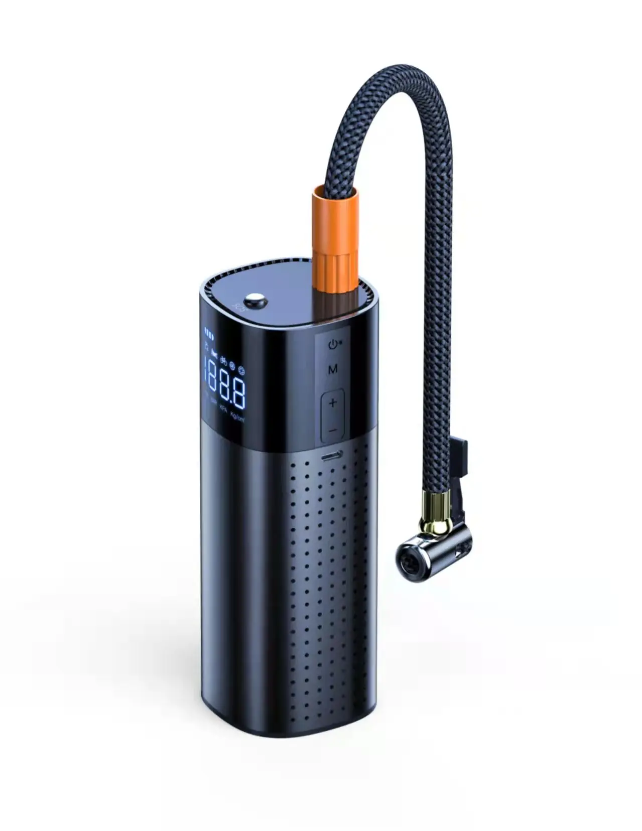 5000mAh Electric Cordless Mini Portable Powerful 30W Digital Automatic Car Tire Inflator with Flash light