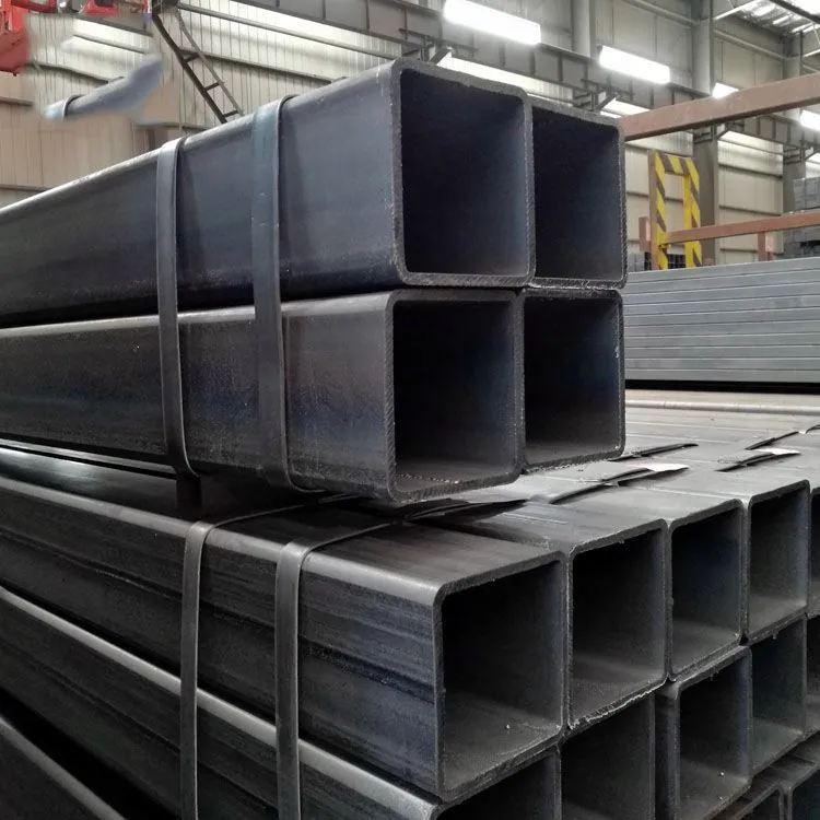 Hot Rolled black steel square tube/rectangular hollow tubular carbon steel pipe