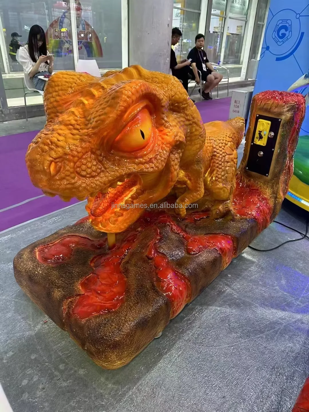 High Ultra Strong Transparency Quality Dino Kiddie Rides Amusement Park Coin Operated kids game machine Moving Dinosaur Ride