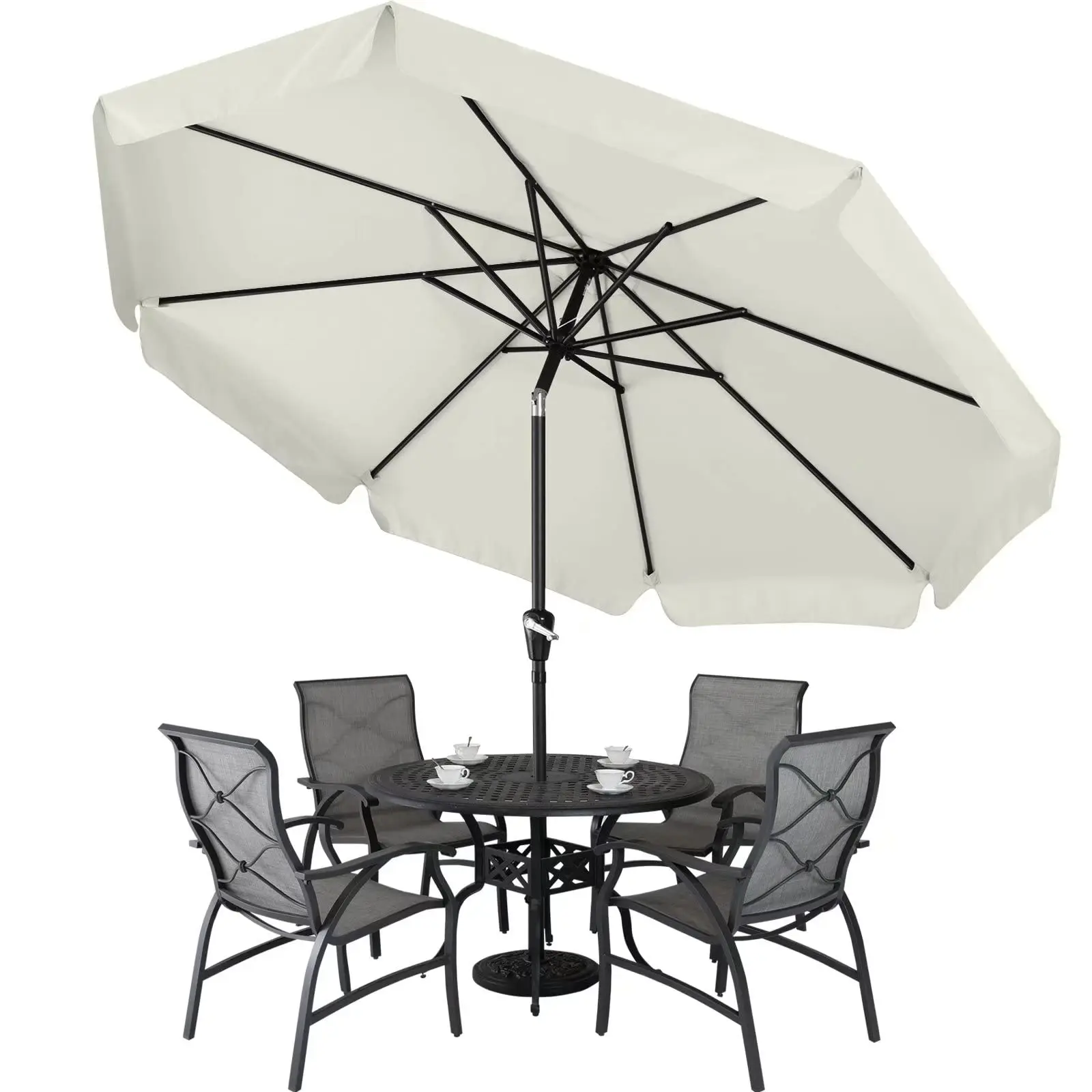 High Quality Patio Outdoor Market Parasols Big White Patio Umbrella For Garden Table