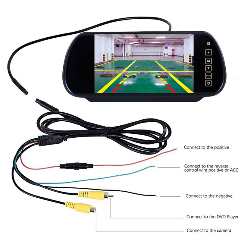 Сверхмощный 9-36v ips экран tft lcd 7 дюймов 24v грузовик автомобиль зеркало заднего вида жк-монитор автомобильный