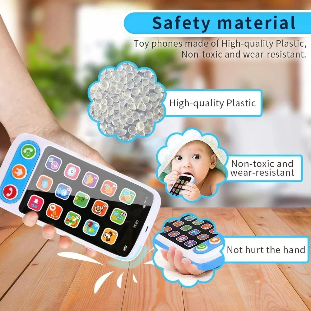 Touch and Swipe Baby Phone Multifunctional Infant Early Educational Toys Simulation Music Mobile Phone