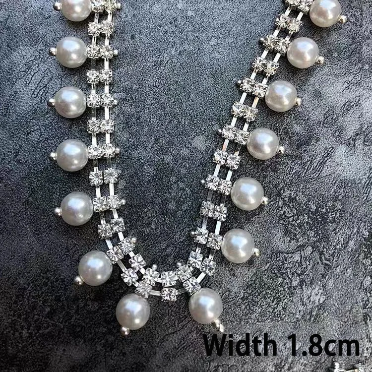 Лента со стразами жемчужная цепочка для свадебного