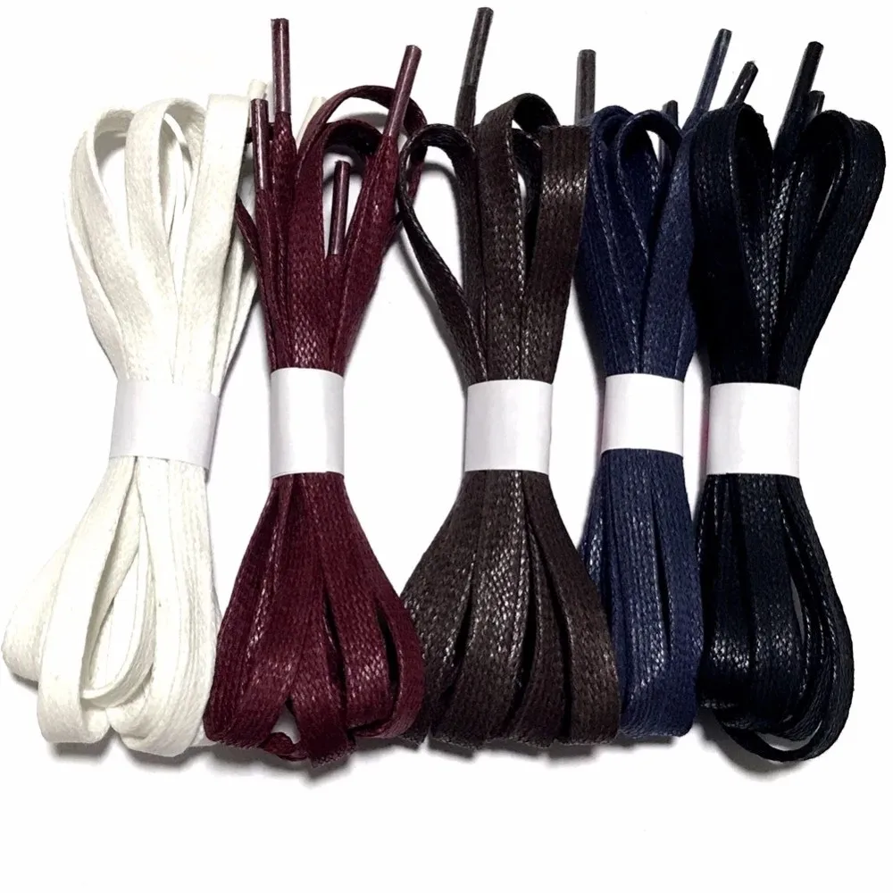 Premium Wholesale 6mm 8mm Flat Wax Rope Boots LACES Casual Shoes Canvas Shoes waxed LACES