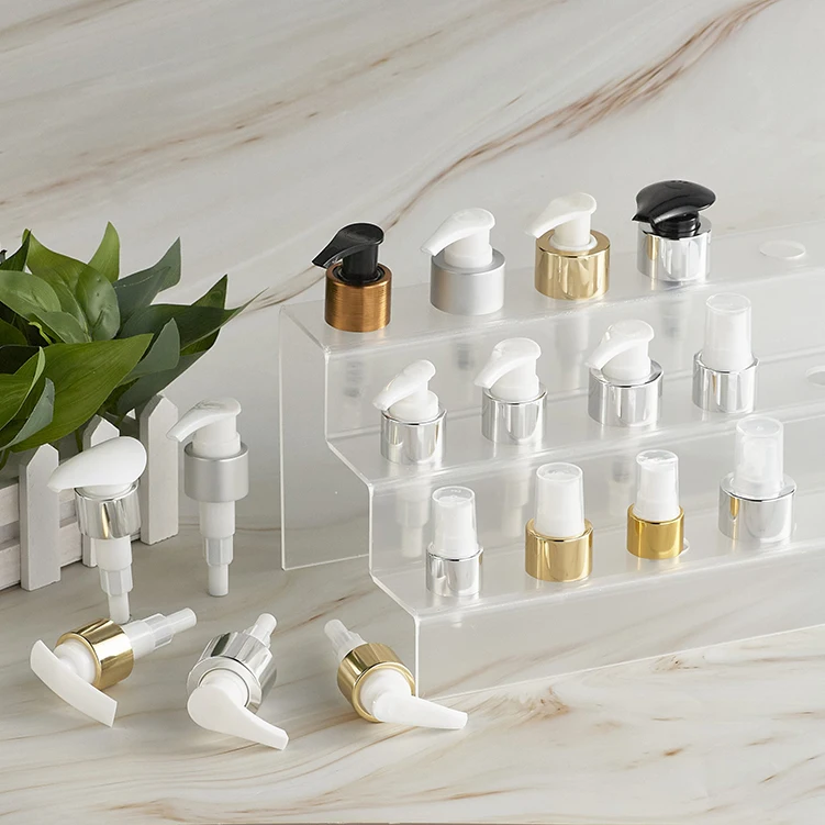 24mm 28mm Cosmetic packaging Aluminum disc cap lotion pump standred  spray