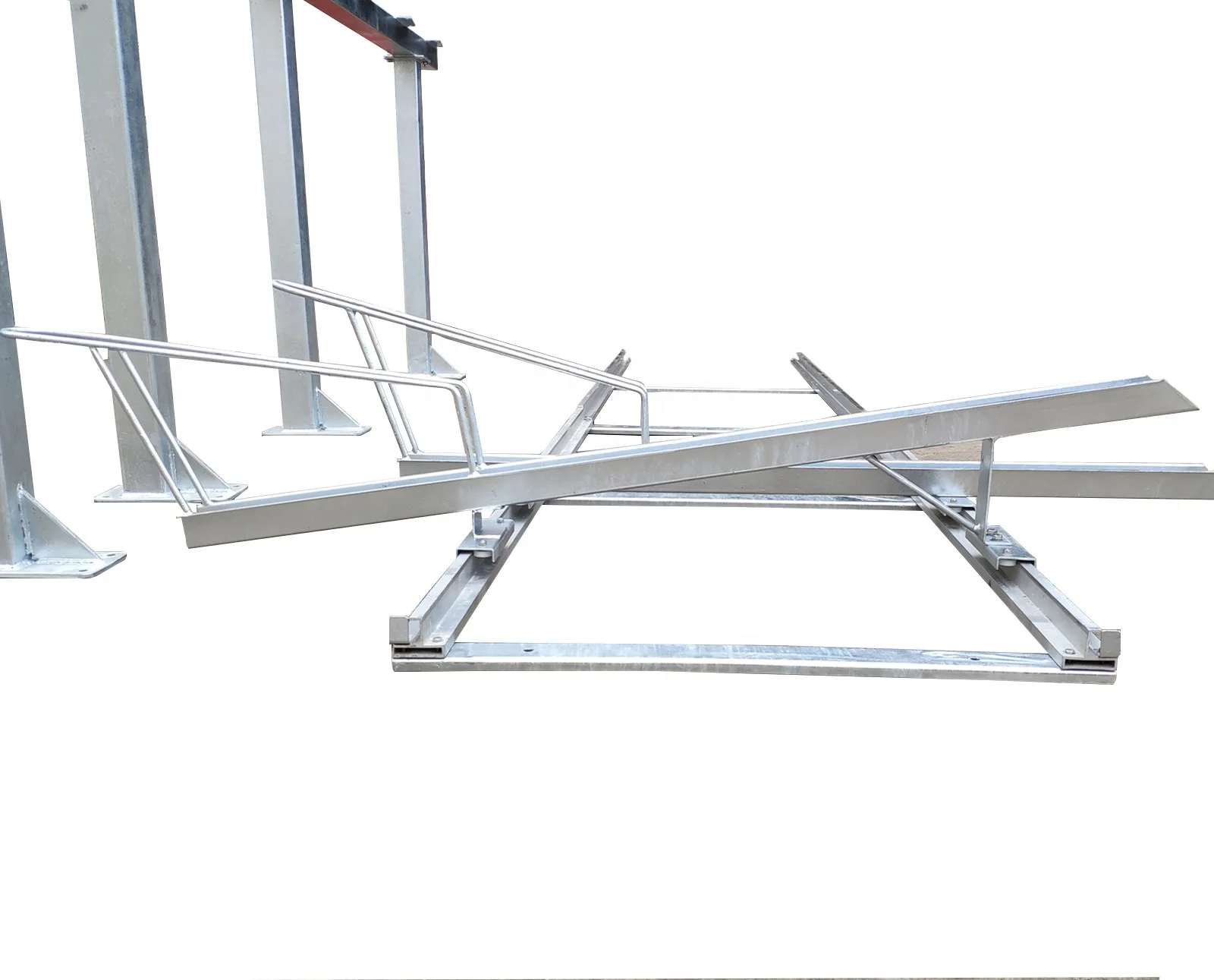 Gas spring hot dip galvanized double decker bike rack two tier bike parking rack durable stack rack