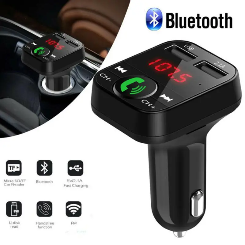 car mp3 player LED screen car wireless  mp3 player fm transmitter support TF card