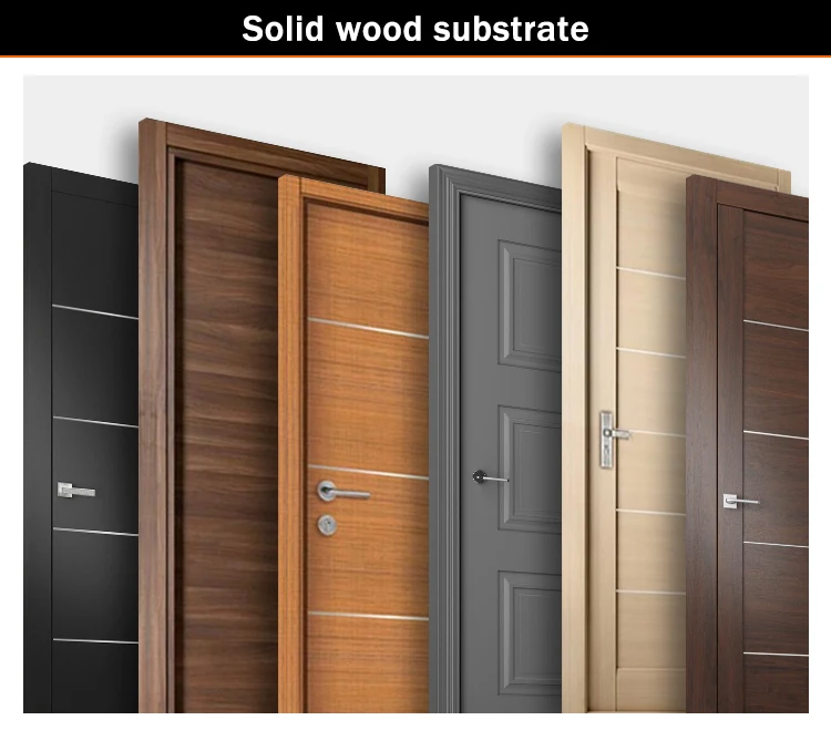 Factory Direct Sales Bedroom Cheap WPC Door and Steel Wooden Door With Lock