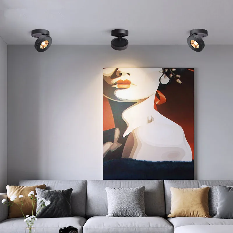 2023 Modern Adjustable Spot Round LED Track Lighting for Shop