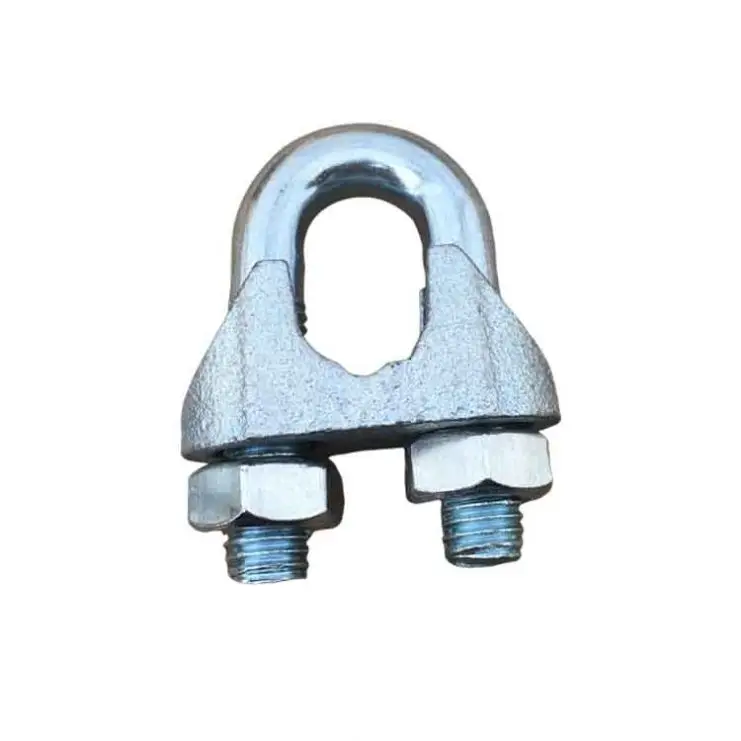 Factory Sale DIN 741 12mm Wire Rope Clip Casting Malleable Galvanized Cable Clamp