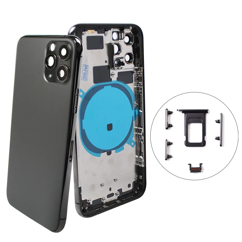 Задний корпус для iPhone 11 11Pro Max стеклянный полная крышка аккумулятора с мелкими