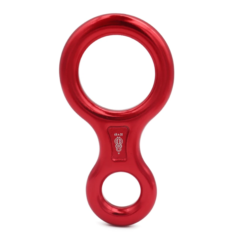 Customized Aluminum Figure 8-shaped ring climbing hand rescue 8 descender stop rope descender climbing