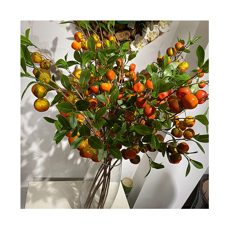 Competitive Price Good Quality Decorative   Simulation Oranges Plant Artificial Fruit