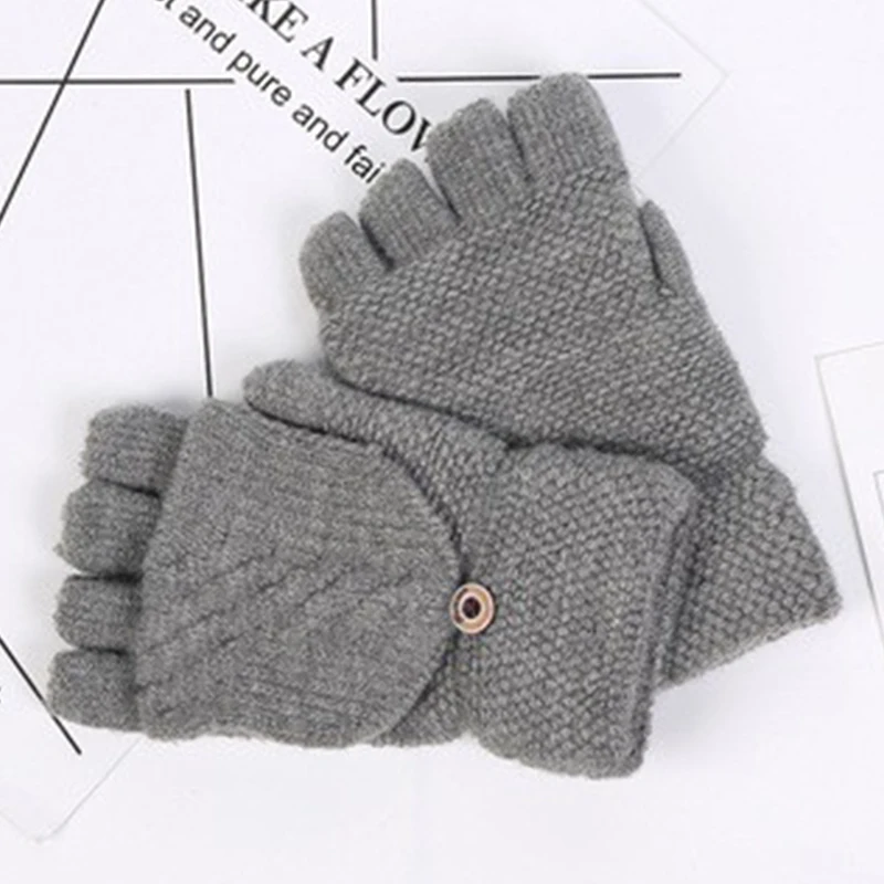 Winter Knitting USB Heated Gloves Warm Heating Half Mitten Washable Working Heated Gloves