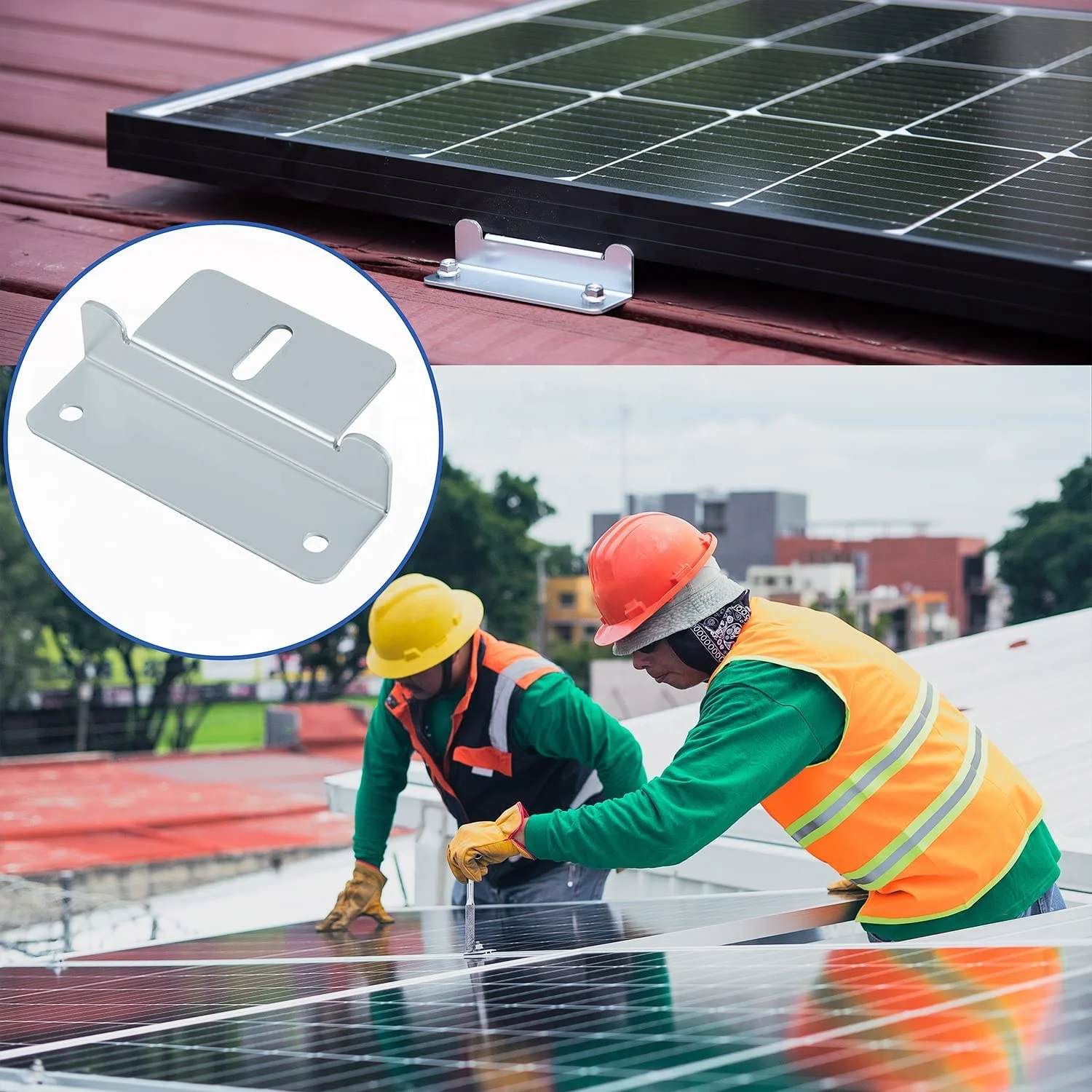 Монтажные кронштейны Z для солнечной панели с гайками и болтами жилого автофургона лодки стен установки на