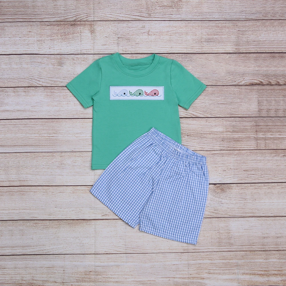 Baby clothes suit summer baby boy clothes suit T-shirt short 2 pieces of casual cotton spring
