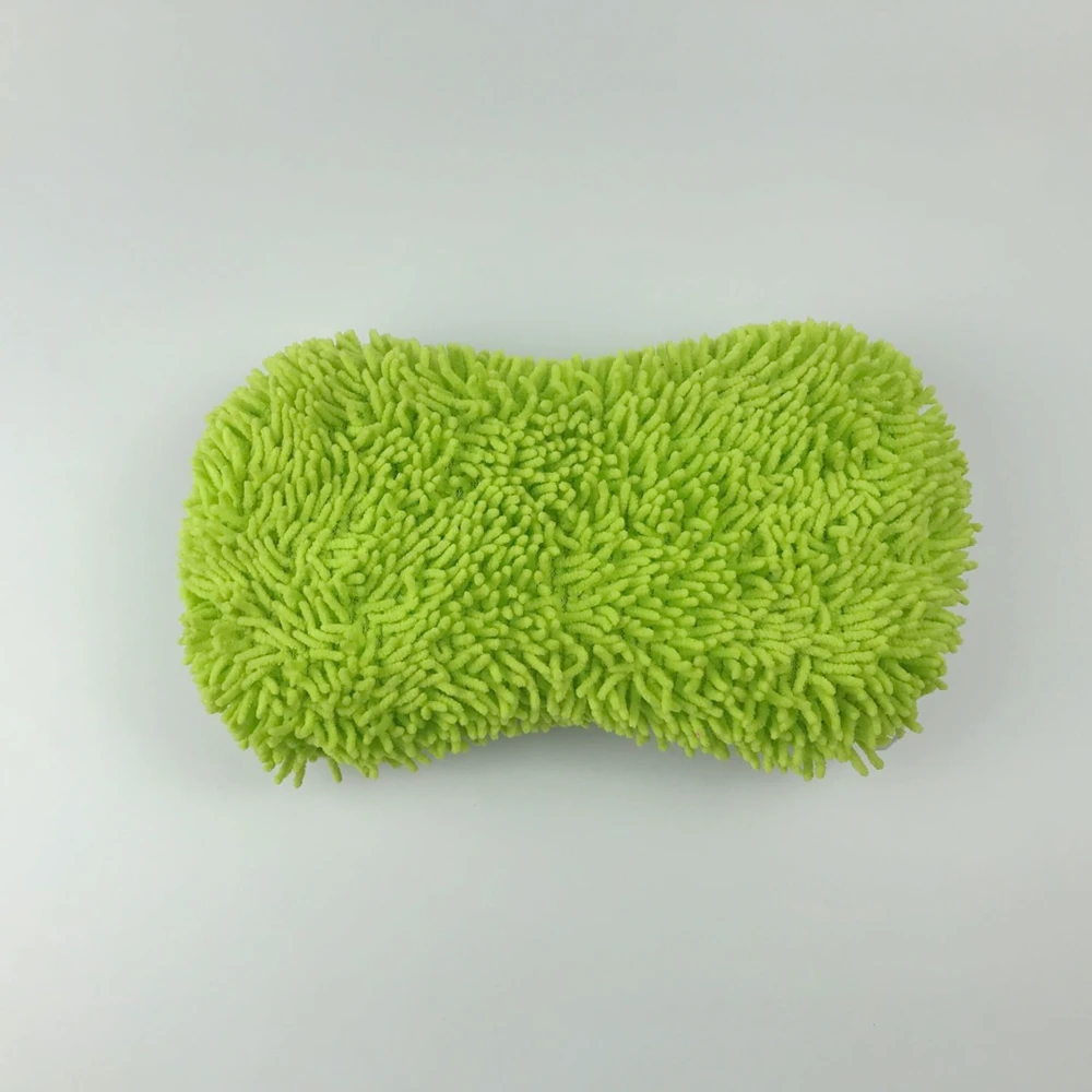 soft green clean  car wash sponge cloth